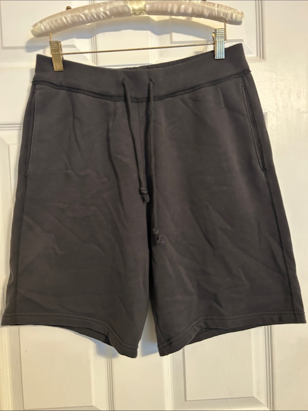 ABERCROMBIE AND FITCH - SOFT A&F Fleece Men's Charcoal Drawstring Casual Shorts